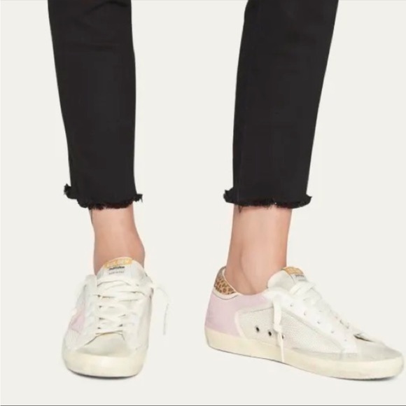 Golden Goose Superstar Sneaker Cream Antique Pink Suede/Leopard sz 37 New in Box - Picture 16 of 17